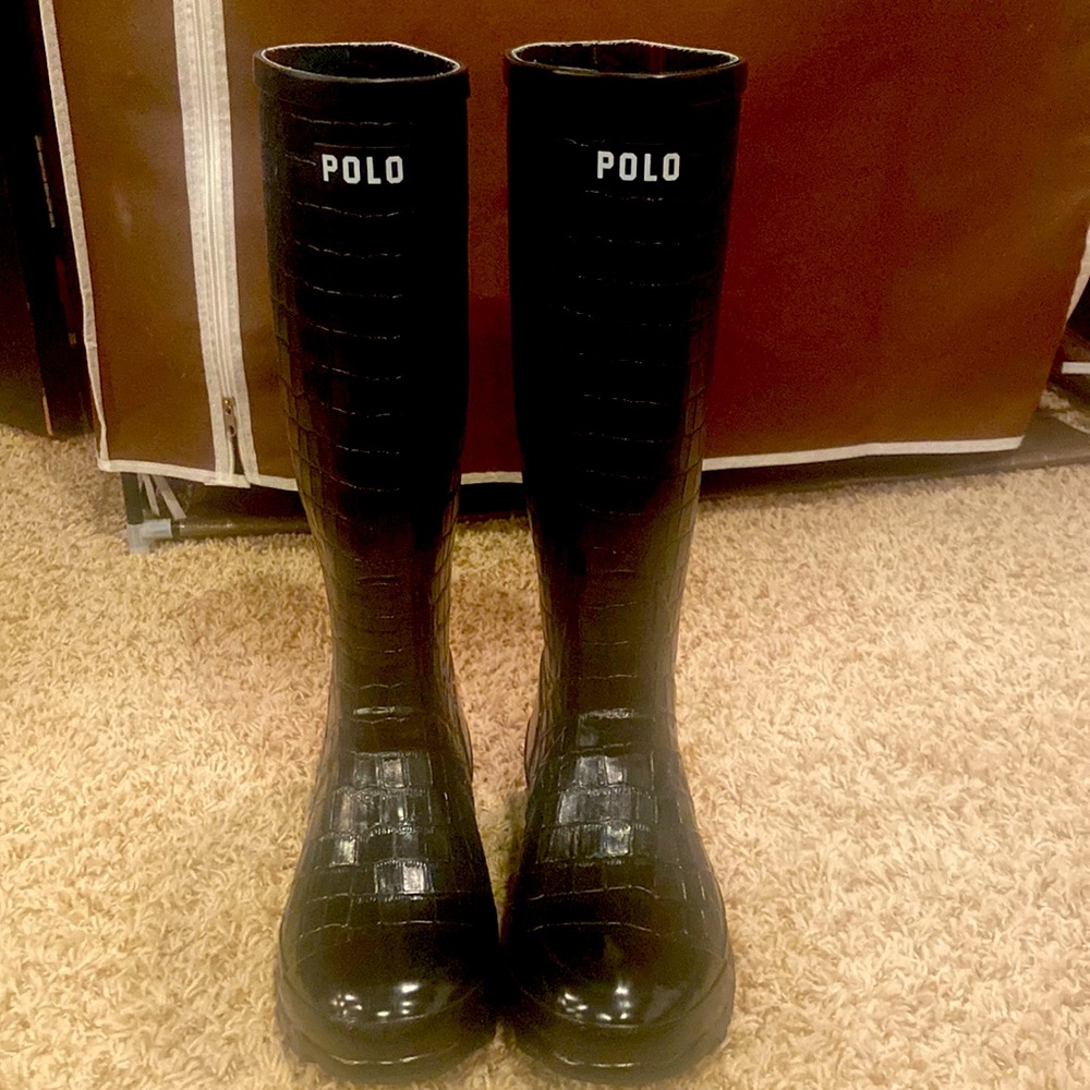 Polo Ralph Lauren crocodile rain boots size 9 new w/o tags!!!
